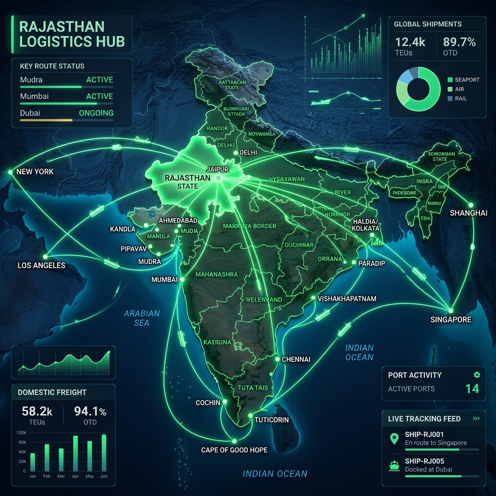 Rajasthan Logistics Hub Map